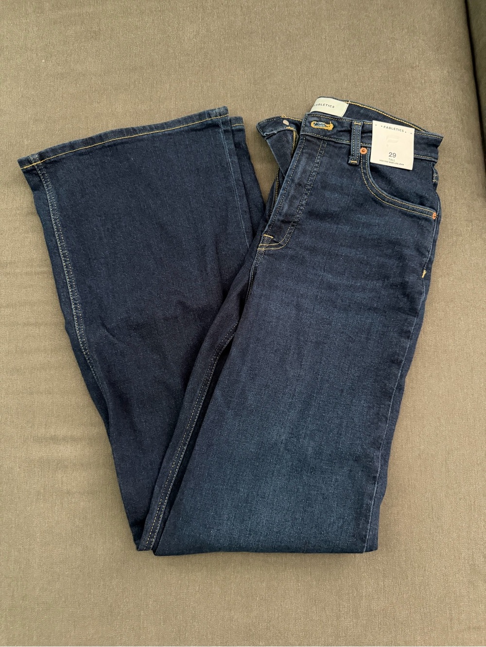 Dark Wash Wide-Leg Jeans - Size 29 TALL